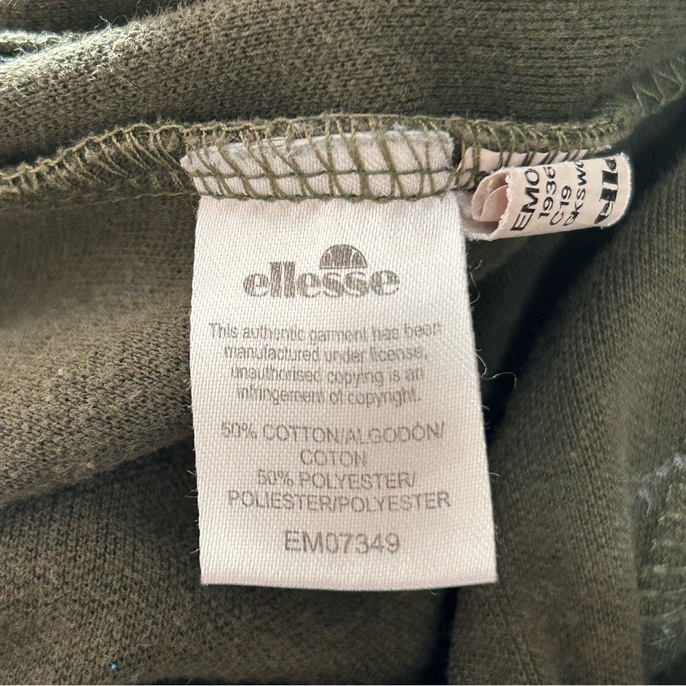Ellesse Joggers Sweatpants Men's Size Small Green Olive Drawstring Elastic Waist - Picture 5 of 10